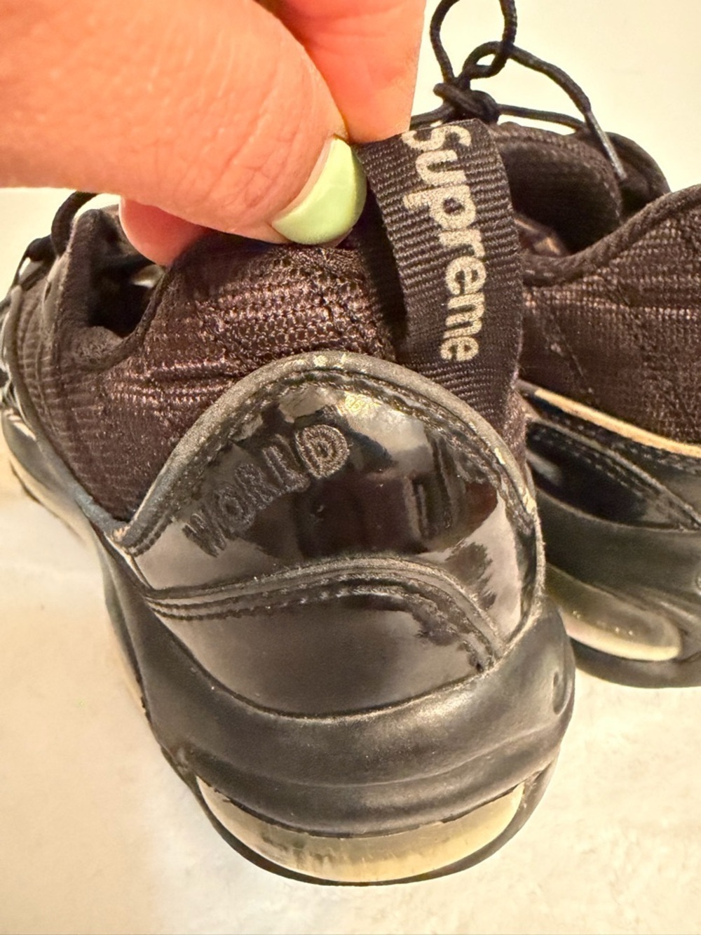 Nike Supreme x Air Max 98 Black Men's Size 7.5 Sneakers - Picture 4 of 16